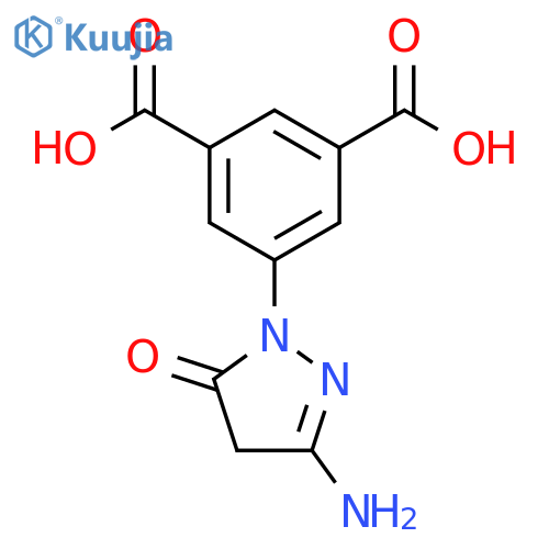1,3-Benzenedicarboxylicacid, 5-(3-amino-4,5-dihydro-5-oxo-1H-pyrazol-1-yl)- structure