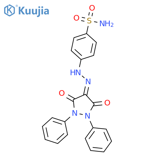 4-[2-(3,5-dioxo-1,2-diphenylpyrazolidin-4-ylidene)hydrazino]benzenesulfonamide structure