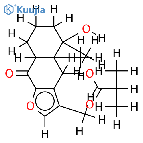 6-(Methylpropanoyl)-(4alpha,6beta,10alphaH)- 4,6-Dihydroxyfuranoeremophilan-9-one structure
