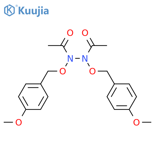 Acetic acid, 2-acetyl-1,2-bis[(4-methoxyphenyl)methoxy]hydrazide structure