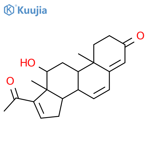 (12beta,14beta)-12-hydroxypregna-4,6,16-triene-3,20-dione structure