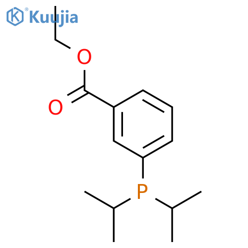 Benzoic acid, 3-[bis(1-methylethyl)phosphino]-, ethyl ester structure