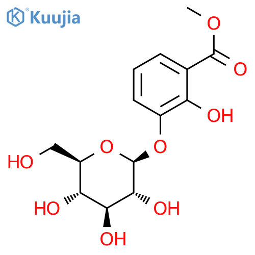 3-(beta-D-Glucopyranosyloxy)-2-hydroxybenzoic acid methyl ester structure