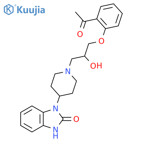 3-[1-[3-(2-Acetylphenoxy)-2-hydroxypropyl]piperidin-4-yl]-1H-benzimidazol-2-one structure