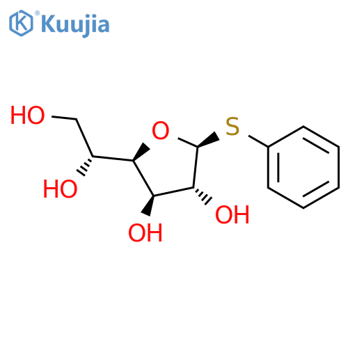 .beta.-D-Glucofuranoside, phenyl 1-thio- structure