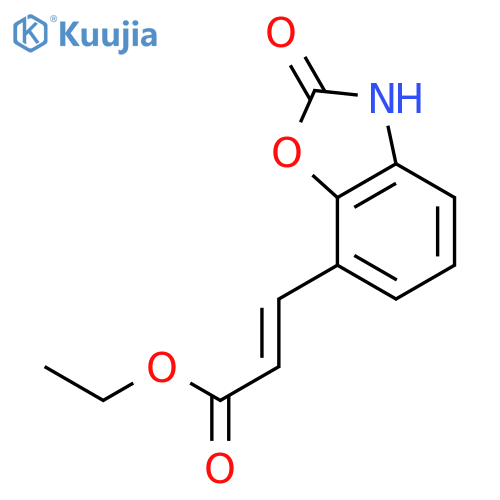 2-Propenoic acid, 3-(2,3-dihydro-2-oxo-7-benzoxazolyl)-, ethyl ester structure