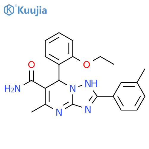 7-(2-ethoxyphenyl)-5-methyl-2-(3-methylphenyl)-4H,7H-1,2,4triazolo1,5-apyrimidine-6-carboxamide structure