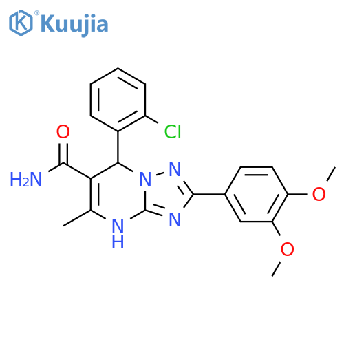 7-(2-chlorophenyl)-2-(3,4-dimethoxyphenyl)-5-methyl-4H,7H-1,2,4triazolo1,5-apyrimidine-6-carboxamide structure