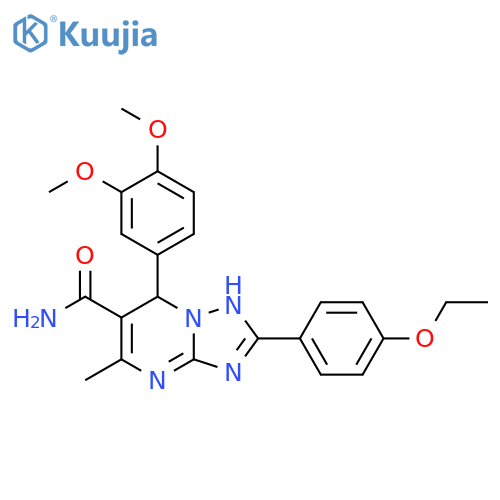7-(3,4-dimethoxyphenyl)-2-(4-ethoxyphenyl)-5-methyl-4H,7H-1,2,4triazolo1,5-apyrimidine-6-carboxamide structure