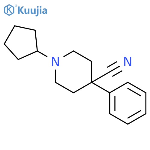 4-PIPERIDINECARBONITRILE, 1-CYCLOPENTYL-4-PHENYL- structure