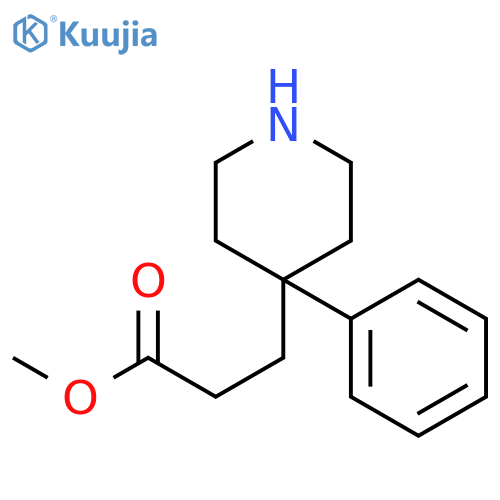 4-Piperidinepropanoic acid, 4-phenyl-, methyl ester structure