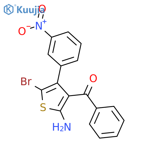 Methanone, [2-amino-5-bromo-4-(3-nitrophenyl)-3-thienyl]phenyl- structure