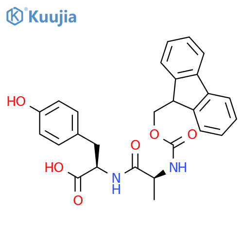 (2R)-2-(2S)-2-({(9H-fluoren-9-yl)methoxycarbonyl}amino)propanamido-3-(4-hydroxyphenyl)propanoic acid structure