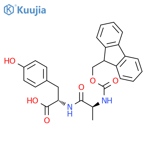 (2S)-2-(2S)-2-({(9H-fluoren-9-yl)methoxycarbonyl}amino)propanamido-3-(4-hydroxyphenyl)propanoic acid structure