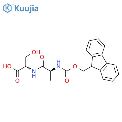 (2S)-2-(2S)-2-({(9H-fluoren-9-yl)methoxycarbonyl}amino)propanamido-3-hydroxypropanoic acid structure