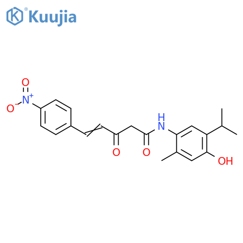 4-Pentenamide,N-[4-hydroxy-2-methyl-5-(1-methylethyl)phenyl]-5-(4-nitrophenyl)-3-oxo- structure