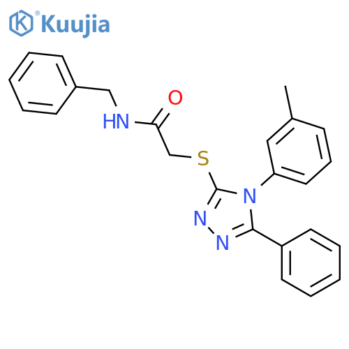 N-Benzyl-2-((5-phenyl-4-(m-tolyl)-4H-1,2,4-triazol-3-yl)thio)acetamide structure