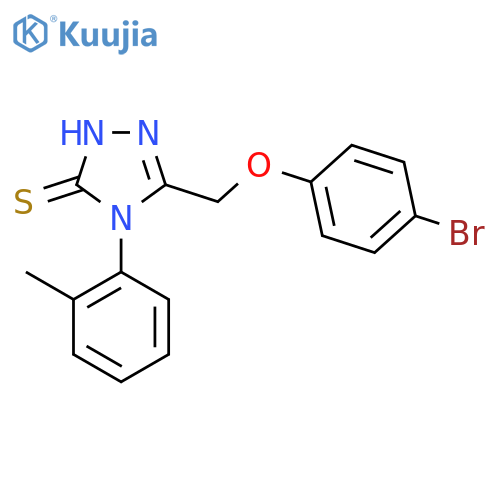 5-[(4-bromophenoxy)methyl]-4-(2-methylphenyl)-4H-1,2,4-triazole-3-thiol structure