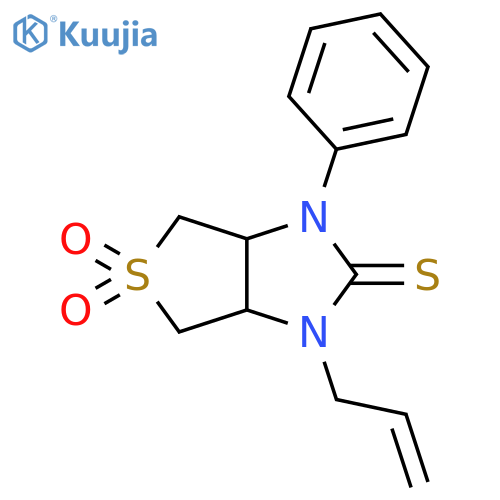 1-phenyl-3-(prop-2-en-1-yl)-2-sulfanylidene-hexahydro-1H-5lambda6-thieno3,4-dimidazole-5,5-dione structure