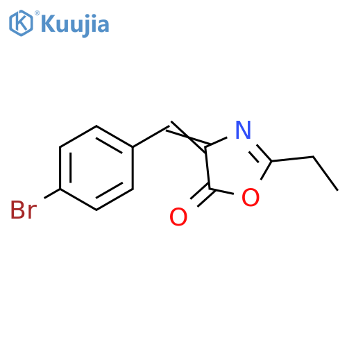 (4Z)-4-(4-bromophenyl)methylidene-2-ethyl-4,5-dihydro-1,3-oxazol-5-one structure