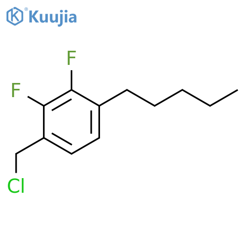 Benzene, 1-(chloromethyl)-2,3-difluoro-4-pentyl- structure