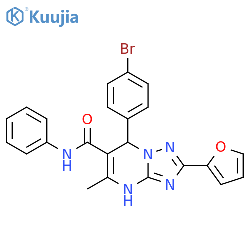 7-(4-bromophenyl)-2-(furan-2-yl)-5-methyl-N-phenyl-4H,7H-1,2,4triazolo1,5-apyrimidine-6-carboxamide structure