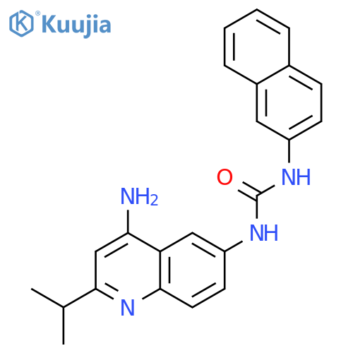 UREA, N-[4-AMINO-2-(1-METHYLETHYL)-6-QUINOLINYL]-N'-2-NAPHTHALENYL- structure