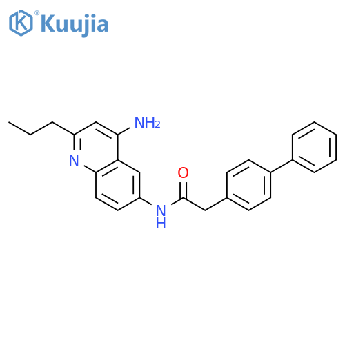 [1,1'-BIPHENYL]-4-ACETAMIDE, N-(4-AMINO-2-PROPYL-6-QUINOLINYL)- structure