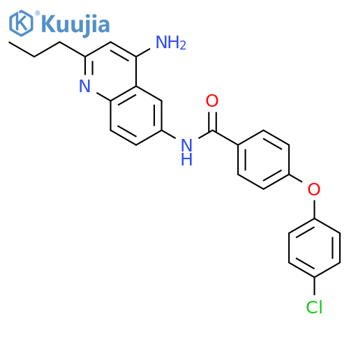 BENZAMIDE, N-(4-AMINO-2-PROPYL-6-QUINOLINYL)-4-(4-CHLOROPHENOXY)- structure