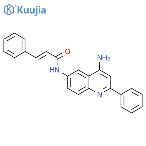 2-Propenamide, N-(4-amino-2-phenyl-6-quinolinyl)-3-phenyl-, (2E)- structure