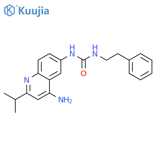 UREA, N-[4-AMINO-2-(1-METHYLETHYL)-6-QUINOLINYL]-N'-(2-PHENYLETHYL)- structure