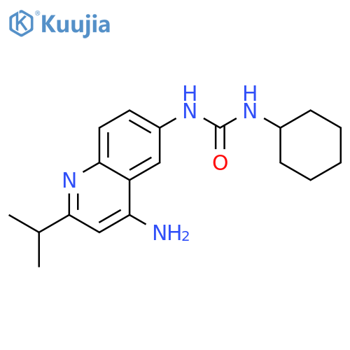Urea, N-[4-amino-2-(1-methylethyl)-6-quinolinyl]-N'-cyclohexyl- structure