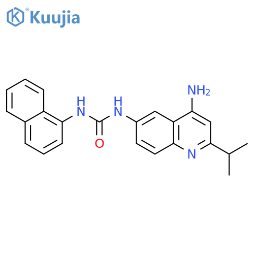UREA, N-[4-AMINO-2-(1-METHYLETHYL)-6-QUINOLINYL]-N'-1-NAPHTHALENYL- structure