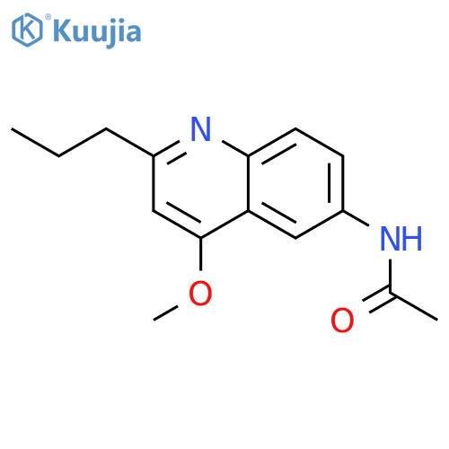 Acetamide, N-(4-methoxy-2-propyl-6-quinolinyl)- structure