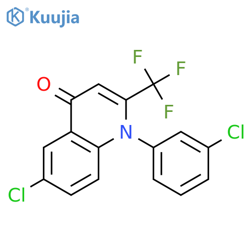 4(1H)-QUINOLINONE, 6-CHLORO-1-(3-CHLOROPHENYL)-2-(TRIFLUOROMETHYL)- structure