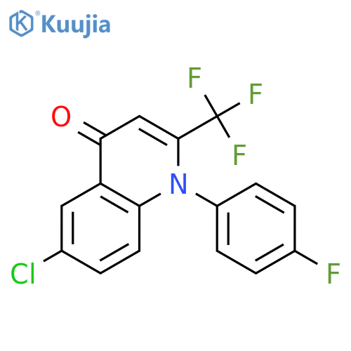 4(1H)-Quinolinone, 6-chloro-1-(4-fluorophenyl)-2-(trifluoromethyl)- structure