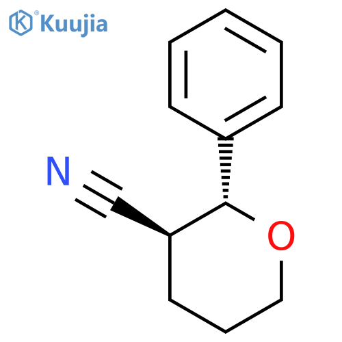 2H-Pyran-3-carbonitrile, tetrahydro-2-phenyl-, (2R,3S)-rel- structure