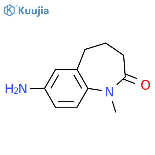 7-amino-1-methyl-2,3,4,5-tetrahydro-1H-1-benzazepin-2-one structure