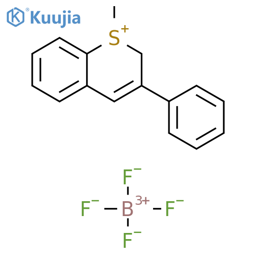 2H-1-Benzothiopyranium, 1-methyl-3-phenyl-, tetrafluoroborate(1-) (1:1) structure
