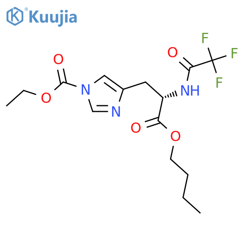 L-Histidine, 1-(ethoxycarbonyl)-N-(trifluoroacetyl)-, butyl ester structure