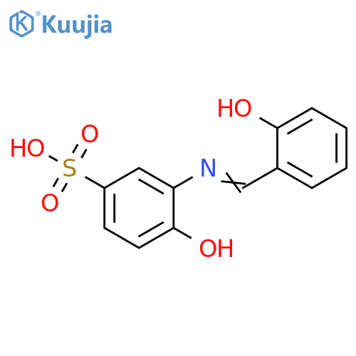 Benzenesulfonic acid,4-hydroxy-3-[[(2-hydroxyphenyl)methylene]amino]- structure