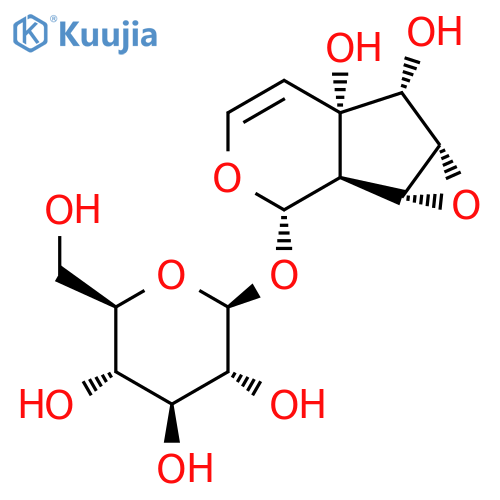 b-D-Glucopyranoside,(1aR,1bR,2S,5aS,6R,6aS)-1a,1b,2,5a,6,6a-hexahydro-5a,6-dihydroxyoxireno[4,5]cyclopenta[1,2-c]pyran-2-yl(9CI) structure