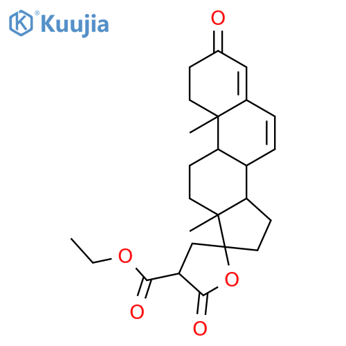 Pregna-4,6-diene-21,21-dicarboxylicacid, 17-hydroxy-3-oxo-, g-lactone, ethyl ester, (17a)- (9CI) structure