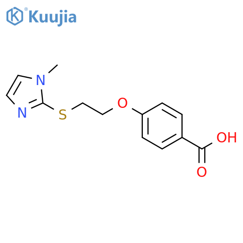 Benzoic acid, 4-[2-[(1-methyl-1H-imidazol-2-yl)thio]ethoxy]- structure