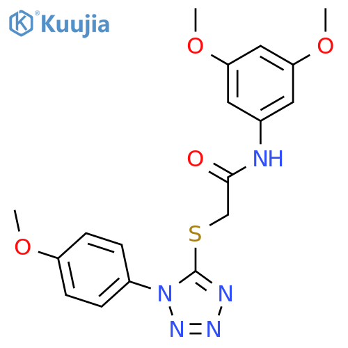 N-(3,5-dimethoxyphenyl)-2-{[1-(4-methoxyphenyl)-1H-tetrazol-5-yl]sulfanyl}acetamide structure