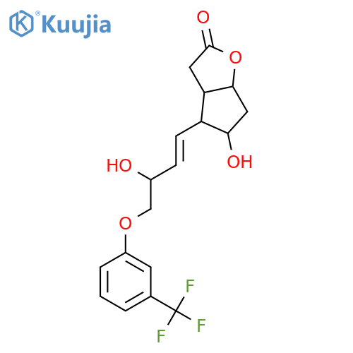 (3aR,4R,5R,6aS)-Hexahydro-5-hydroxy-4-(1E,3R)-3-hydroxy-4-3-(trifluoromethyl)phenoxy-1-buten-1-yl-2H-cyclopentabfuran-2-one structure