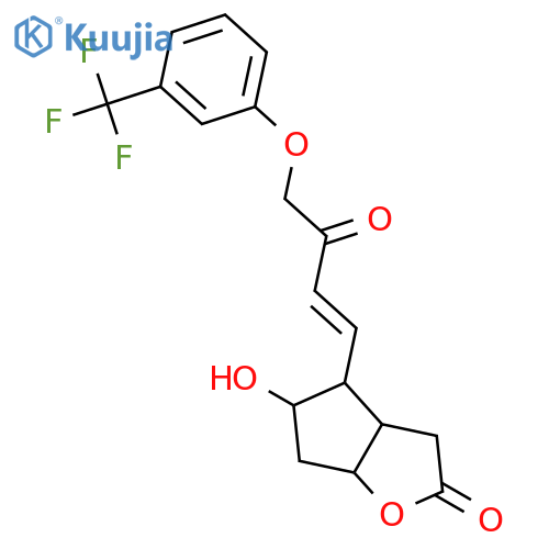 (3aR,4R,5R,6aS)-5-hydroxy-4-[(E)-3-oxo-4-[3-(trifluoromethyl)phenoxy]but-1-enyl]-3,3a,4,5,6,6a-hexahydrocyclopenta[b]furan-2-one structure