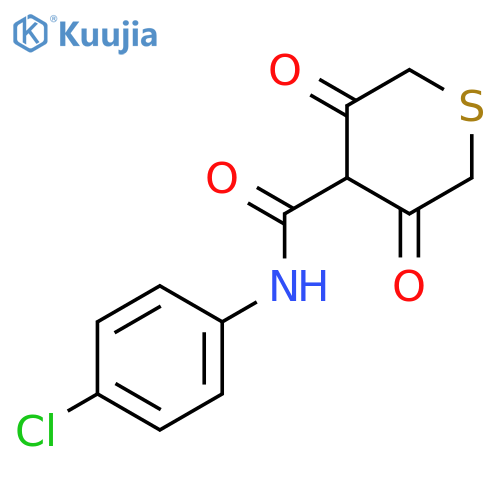 N-(4-Chlorophenyl)-3,5-dioxothiane-4-carboxamide structure