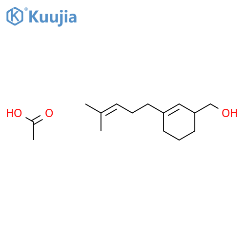 2-Cyclohexene-1-methanol, 3-(4-methyl-3-pentenyl)-, acetate structure