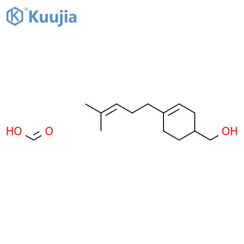 3-Cyclohexene-1-methanol, 4-(4-methyl-3-pentenyl)-, formate structure